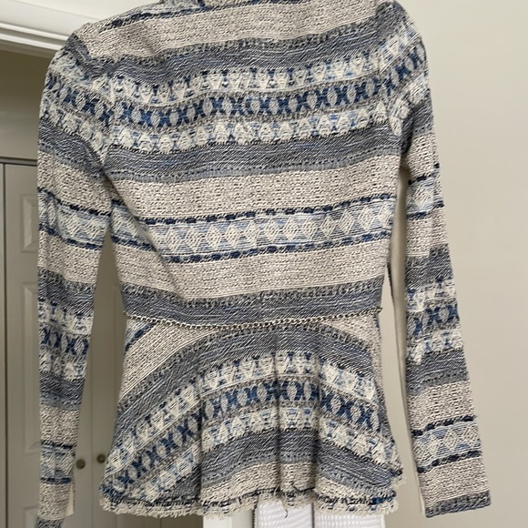 Size O NWT Rebecca Taylor Tweed & Chain Blazer - Picture 3 of 5